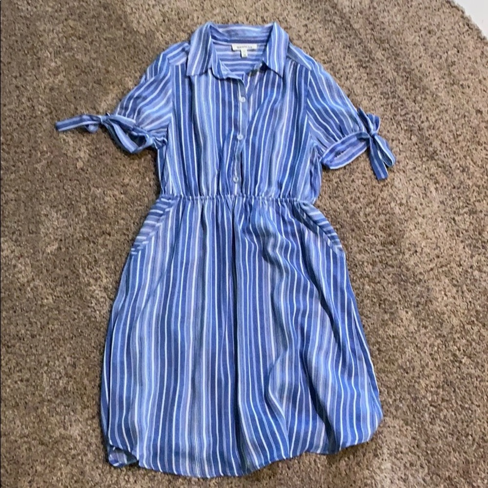 Blue & White Striped Sundress